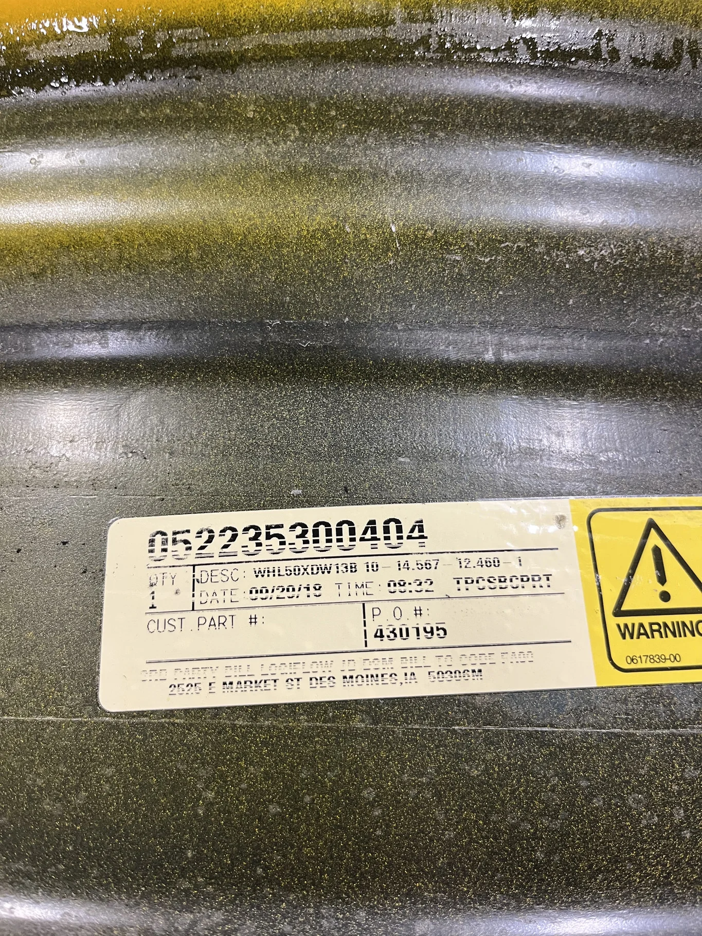 Used 13 X 50 10-14.567-12.460 Bubble Disc Hagie Orange Wheel image 8