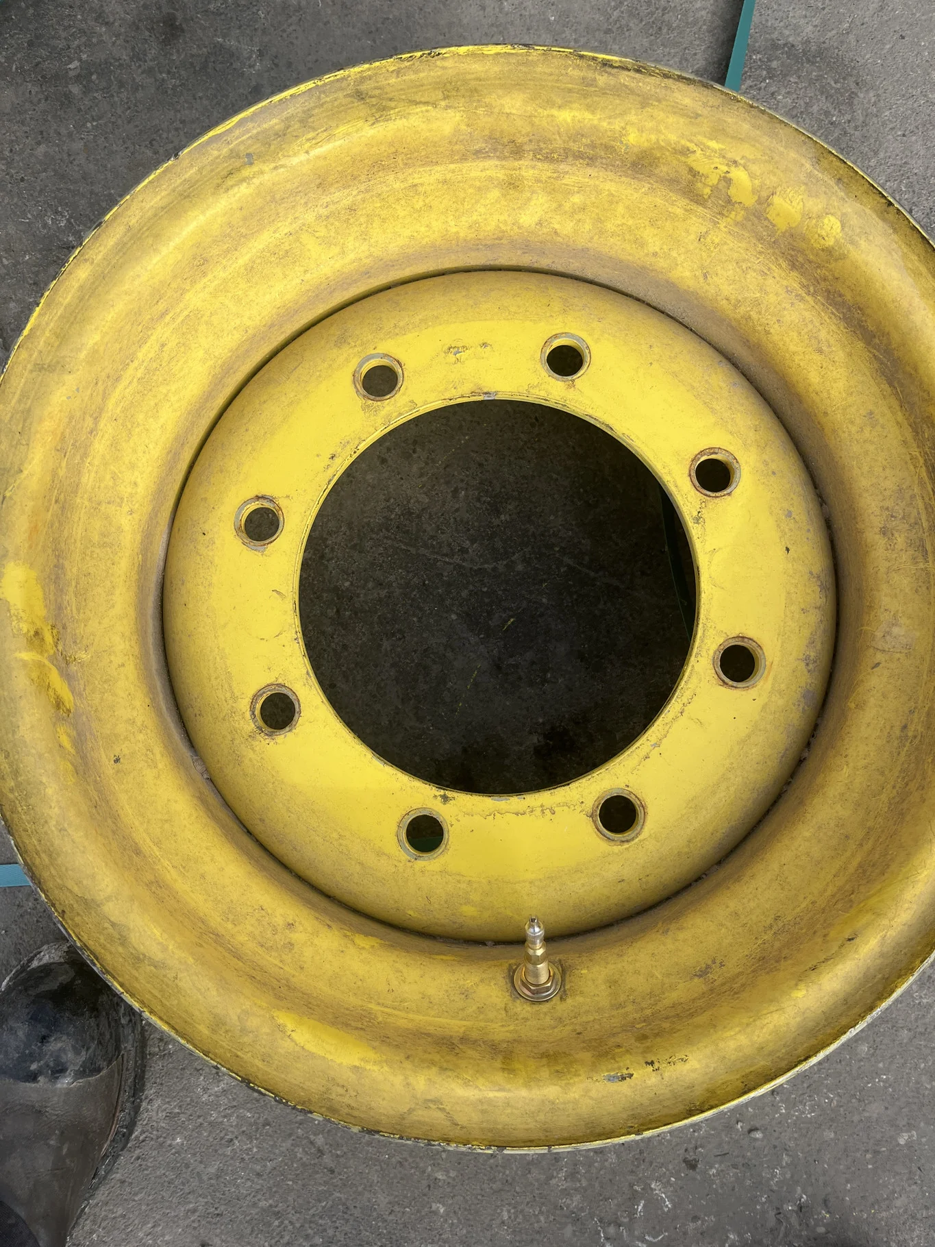 Used 9 x 18 8-10.82-8.78 Solid Yellow Wheel