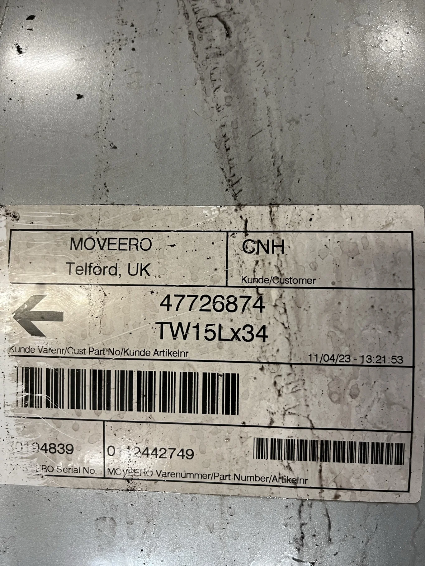 Take-Off 15 x 34 8-10.82-8.78 Rim & Rail Case Silver Wheel w/ Disc image 3