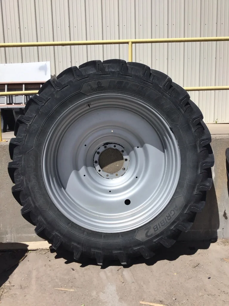 Used 480/80R50 159A8 Michelin Agribib 2 TL R-1W 70-75% On 15 x 50 (10-13.19-11.07) Case Dual Wheel