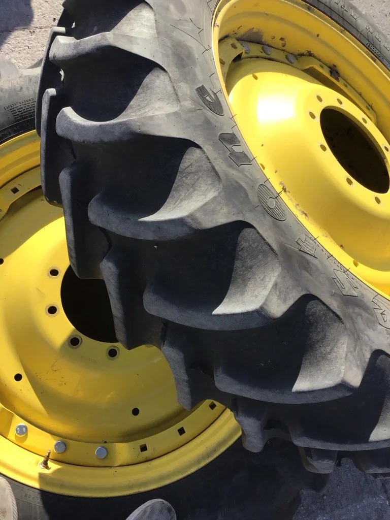 Used 380/80R38 142B Firestone RAT DT TL R-1W 85-90% On 12 x 38 (10-13.19-11.07) Waffle 3 Bolt/Disc image 4