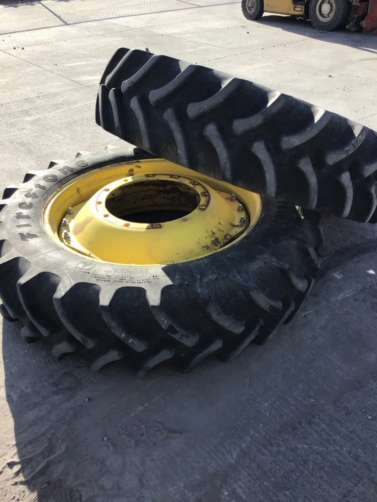 Used 380/80R38 142B Firestone RAT DT TL R-1W 85-90% On 12 x 38 (12-19.685-17.651) Waffle 3 Bolt/Disc image 5