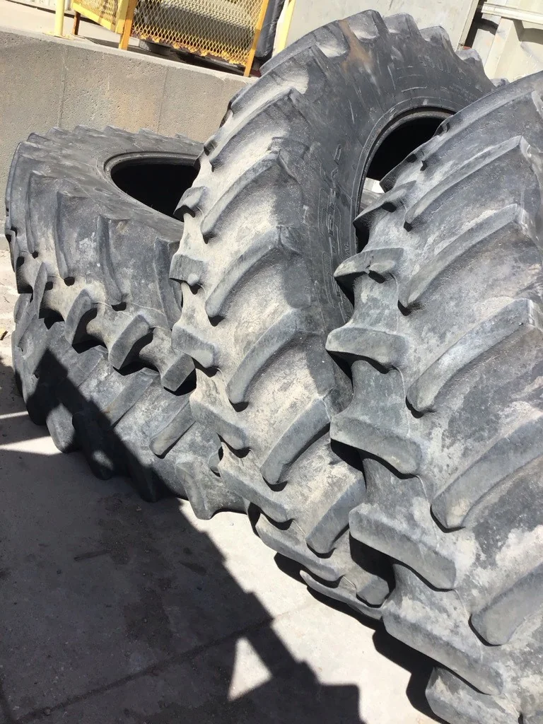 Used 480/80R50 159A8 Firestone Deep Tread TL R-1W 55-60% (Uneven Tread, One Has a Lug Cut) image 2