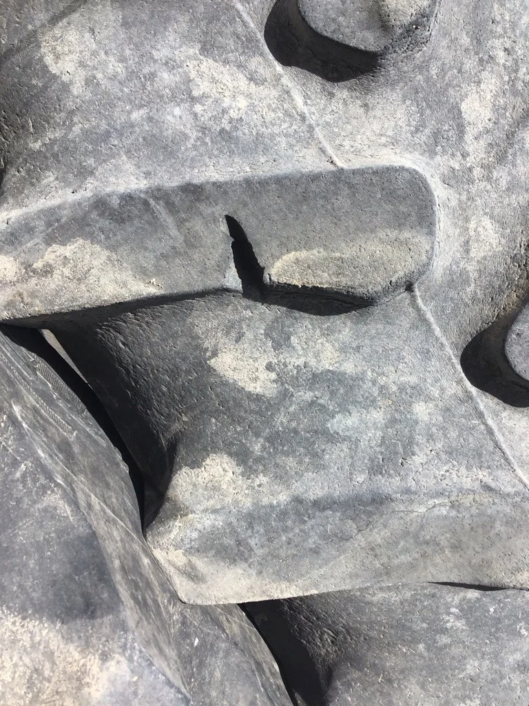 Used 480/80R50 159A8 Firestone Deep Tread TL R-1W 55-60% (Uneven Tread, One Has a Lug Cut) image 3
