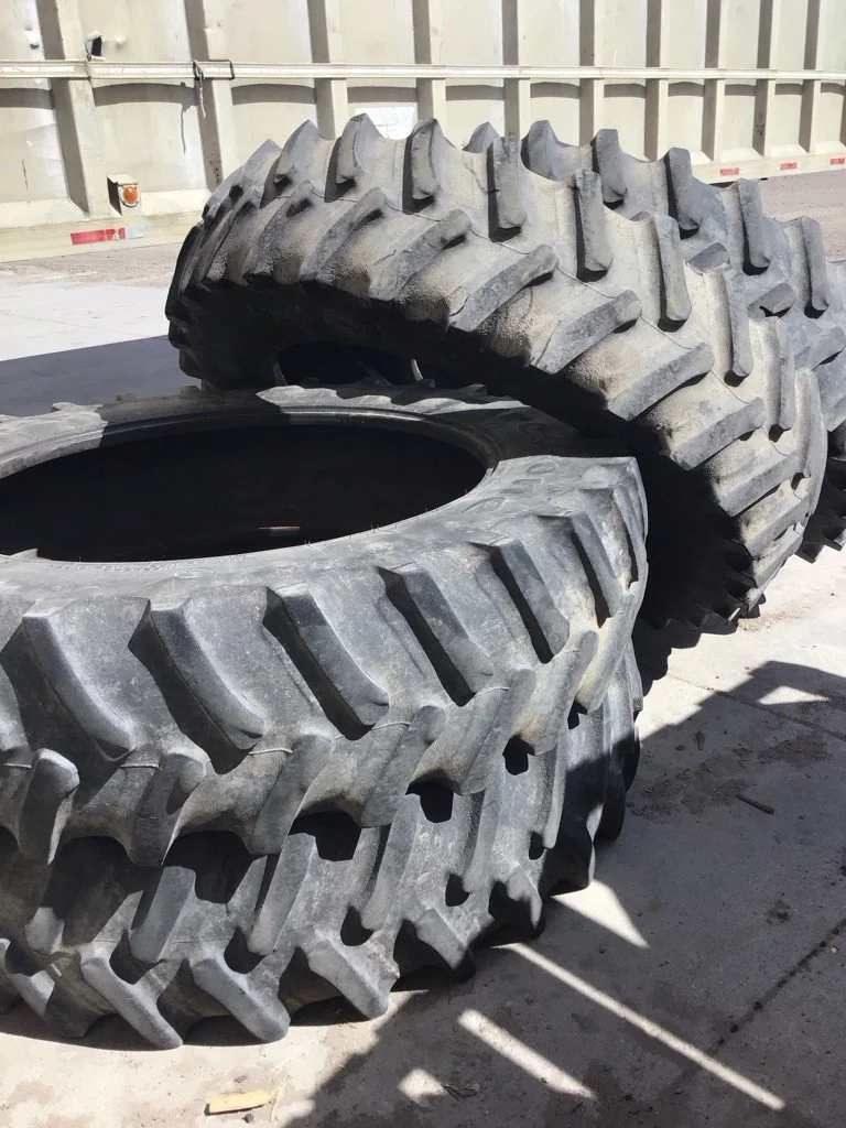 Used 480/80R50 159A8 Firestone Deep Tread TL R-1W 55-60% (Uneven Tread, One Has a Lug Cut) image 5