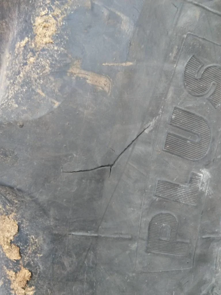 Used 480/80R46 158A8 Goodyear UltraTorque Plus TL R-1W 65-70% ( Large cuts in sidewall) (DOT4011) image 3