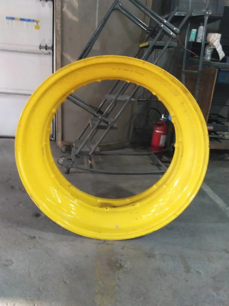 Used 16 x 38 x 34 Titan Double Bevel Step Up Yellow Wheel. (Some Scratches) image 3