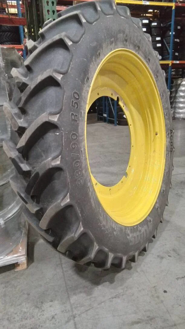 Used 380/90R50 151B Mitas AC85 TL R-1W 90-95% On 12 x 50 (12-32.047-30.078) Rim & Rail Wheel image 2