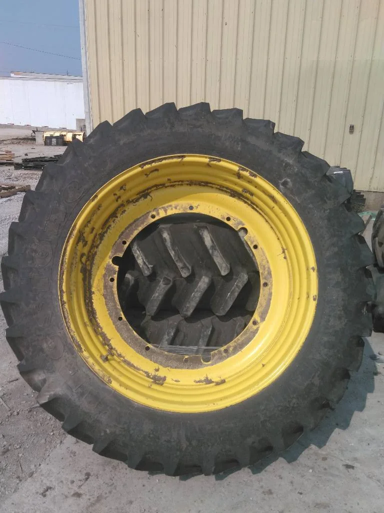 Used 380/90R46 152B Firestone Radial 9000 TL R-1W 95-100% On 13 x 46 (12-32.047-30.078) Rim & Rail image 4