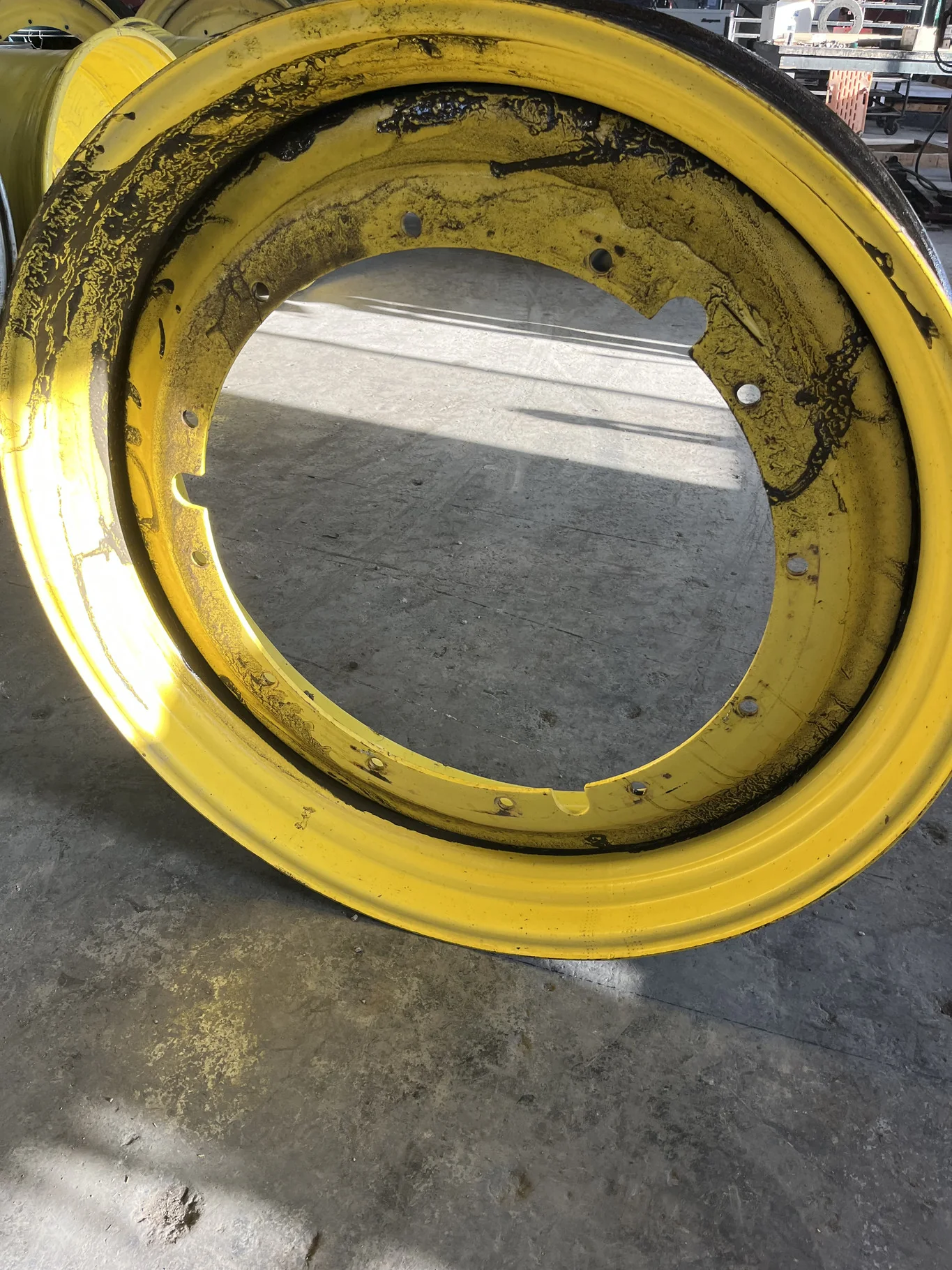 Used 13 X 46 12-32.04-30.17 Rim & Rail Yellow Wheel
