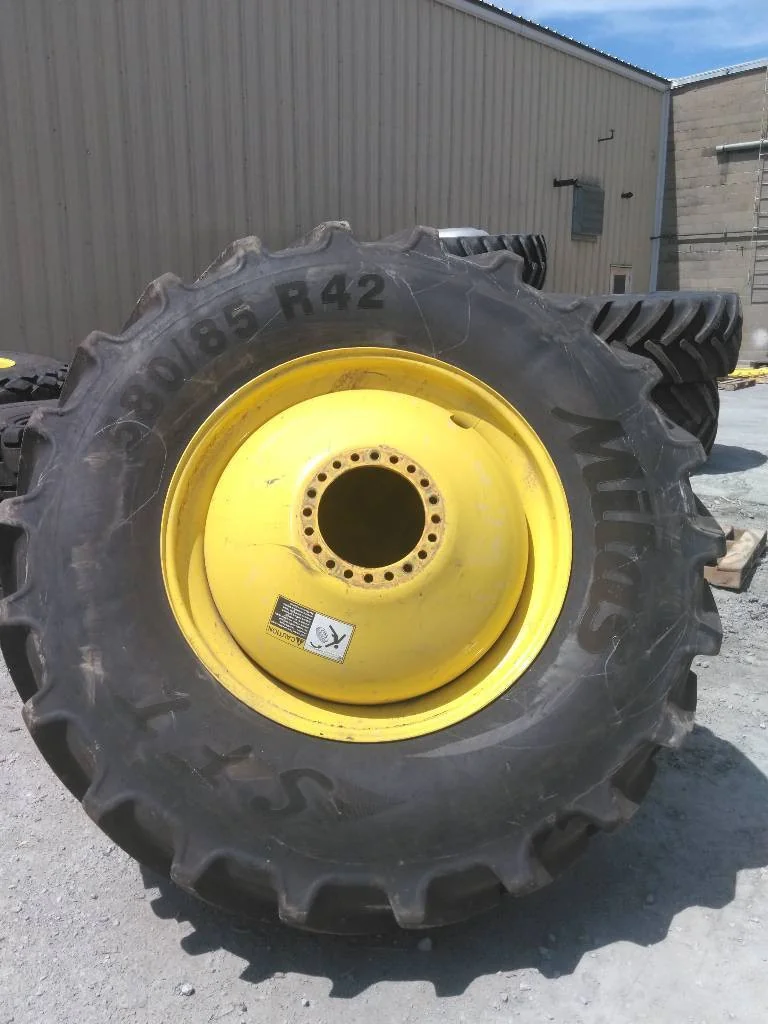 Used 580/85R42 168D Mitas SFT TL R-1W 90-95% On 18 x 42 (20-13.19-11.07) JD Dolly Dual