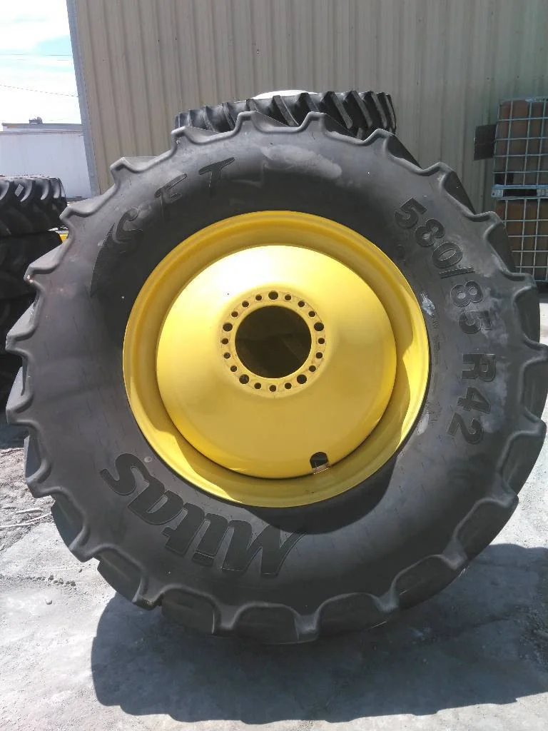 Used 580/85R42 168D Mitas SFT TL R-1W 90-95% On 18 x 42 (20-13.19-10.50) JD Dolly Dual image 2