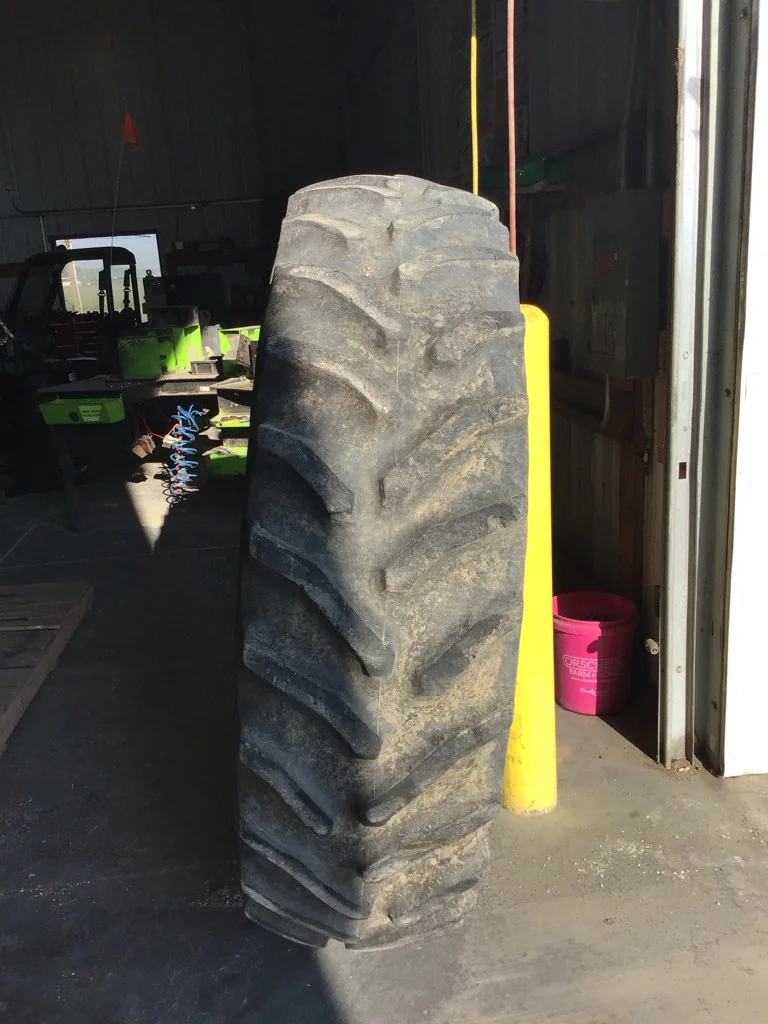 Used 480/80R38 149A8 Goodyear Dyna Torque Radial TL R-1 75-80% On 16 x 38 (12-31.625-29) Rim & Rail image 2