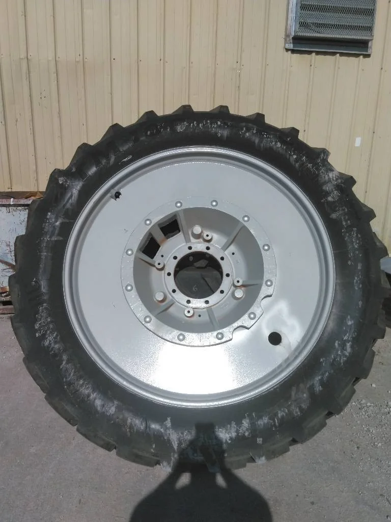 Used 380/90R54 152A8 Trelleborg TM100 TL R1-W 90-95% On 12 X 54 10-13.19-11.07 R&R Silver Wheel w/D image 3