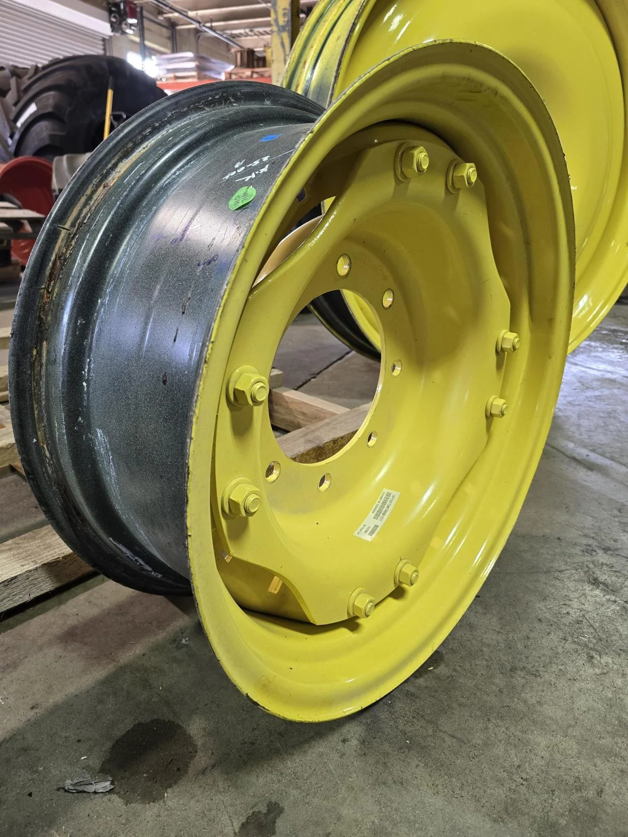 Take-Off 10 x 24 8-10.82-8.78 Waffle 2 Bolt Yellow Wheel w/ Disc