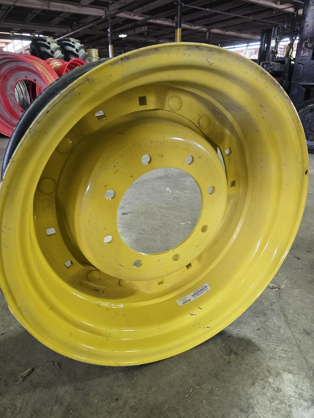 Take-Off 10 x 24 8-10.82-8.78 Waffle 2 Bolt Yellow Wheel w/ Disc image 2