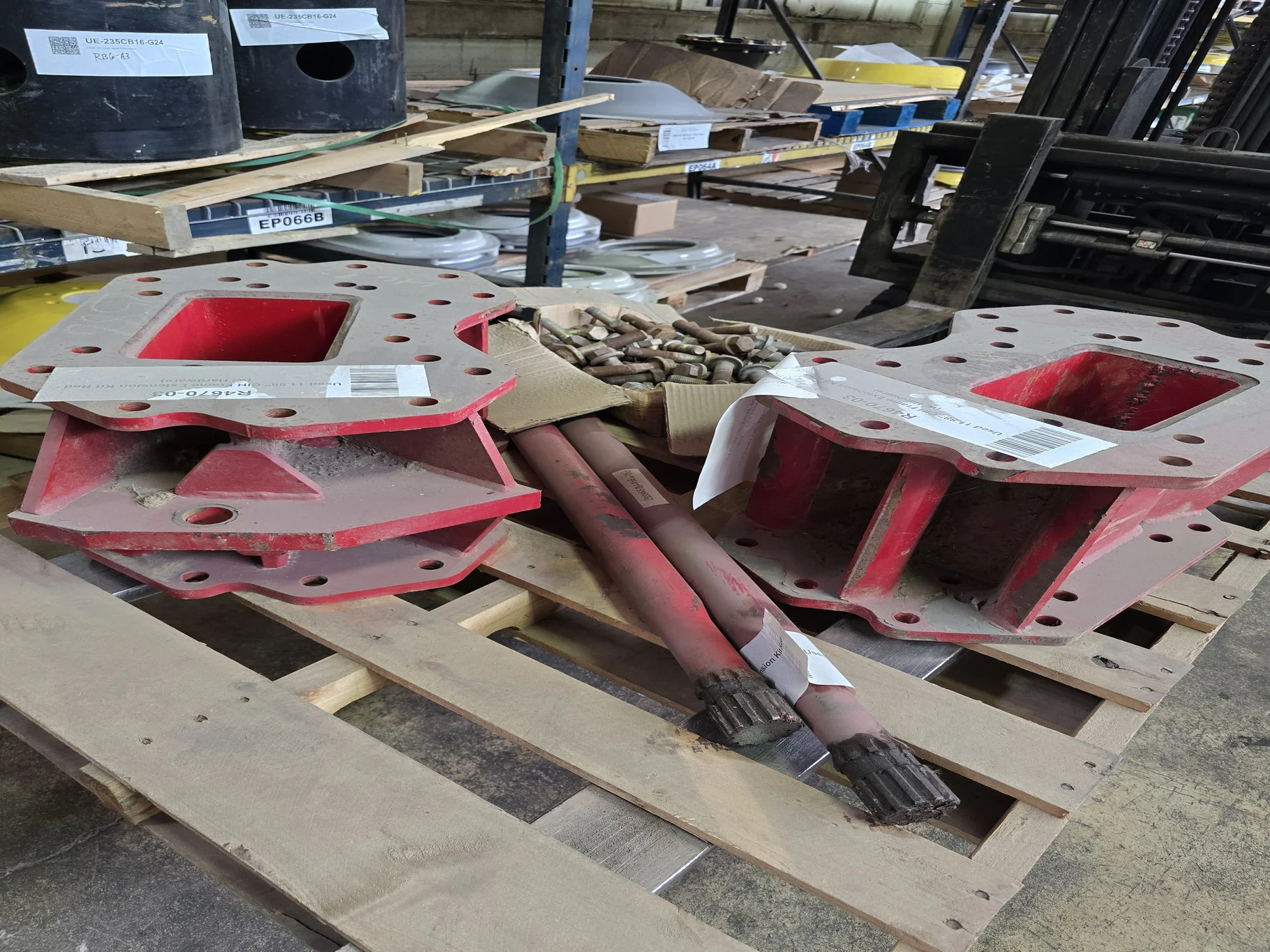Used 11.88" Frame Extension Kit CIH Red (w/ Hardware) image 3