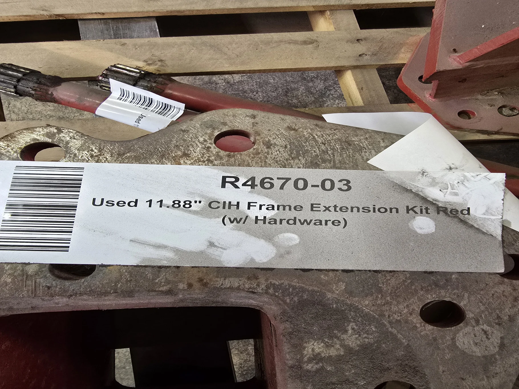Used 11.88" Frame Extension Kit CIH Red (w/ Hardware) image 4