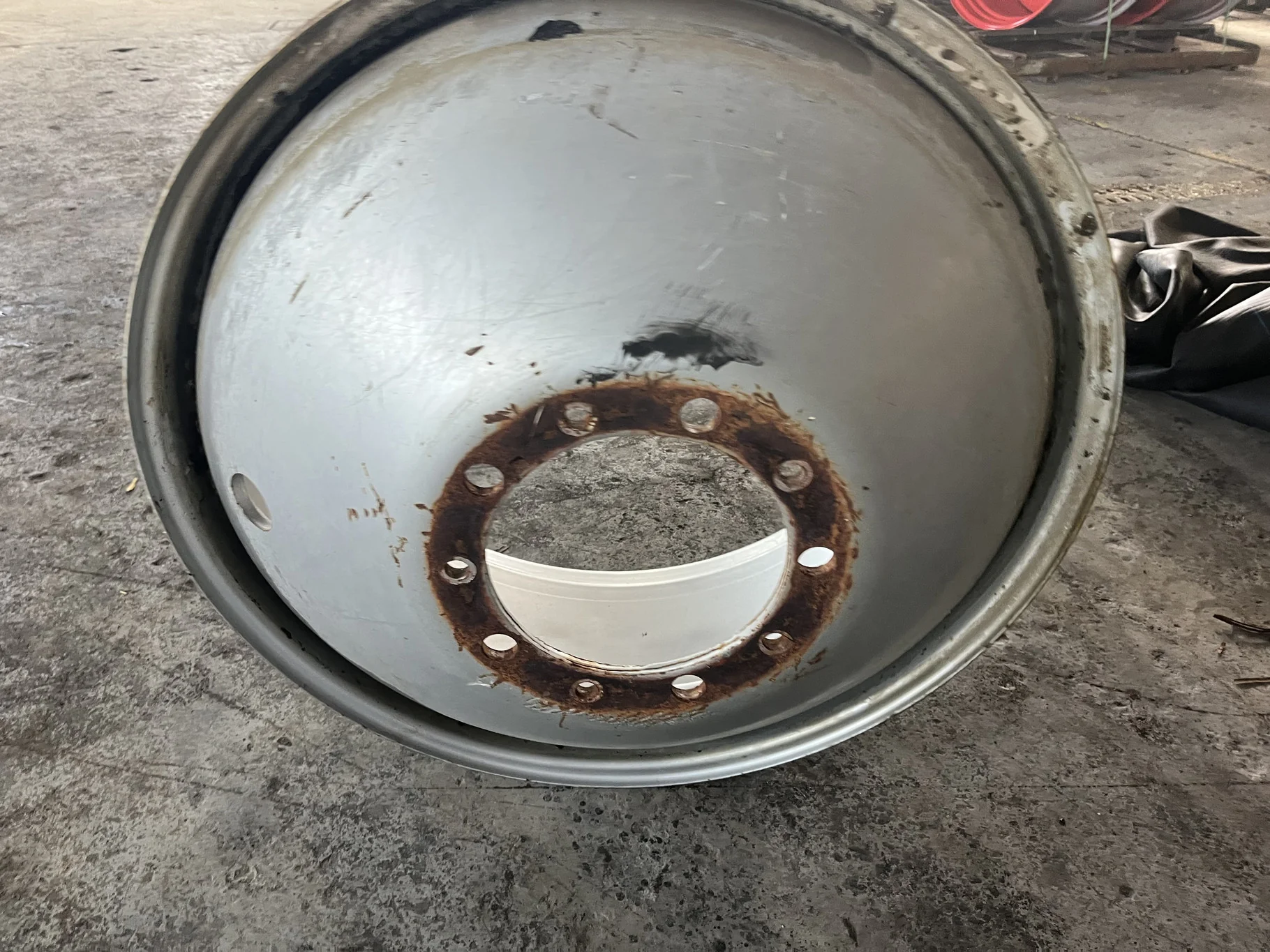 Used 16 X 38 10-13.19-11.07 Dolly Dual Silver Wheel image 2