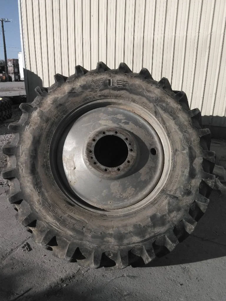 Used 520/85R38 155A8 Firestone Deep Tread 23 TL R-1W 75-80% On 18 x 38 10-13.07-11.07 Dual Wheel image 7