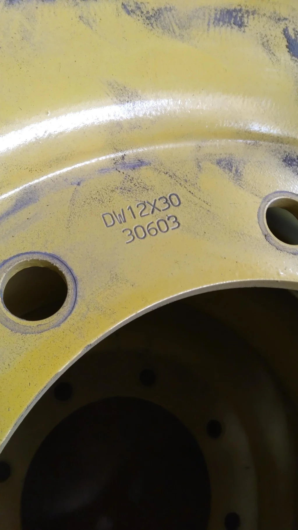 Take-Off 12 X 30 (13 X 30) GKN 8-10.82-8.78 Rim & Rail Yellow Wheel w/ Disc image 5