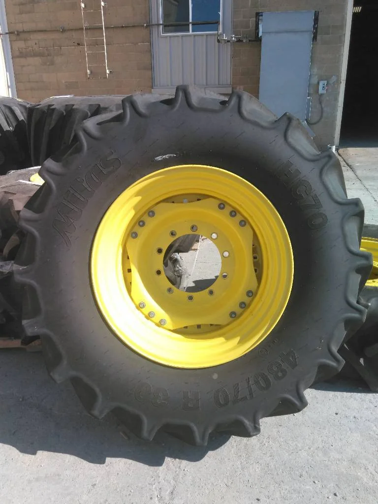 Used 480/70R30 141D Mitas HC70 TL R-1W 85-90% On 15 x 30 10-13.19-11.07 Waffle 3 Bolt/Disc