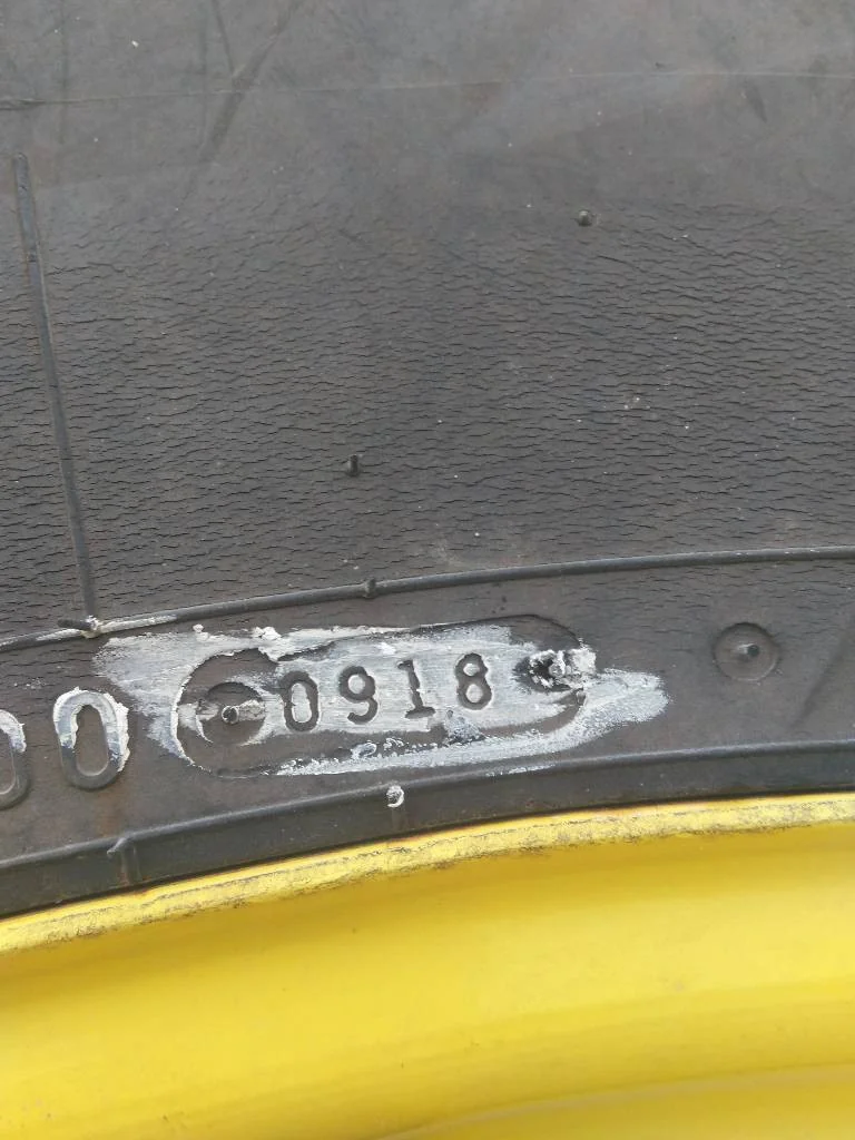 Used 580/85R42 166B Firestone Deep Tread 23 TL R-1W 85-90% On 18 x 42 10-13.19-11.07 Dolly Dual image 5