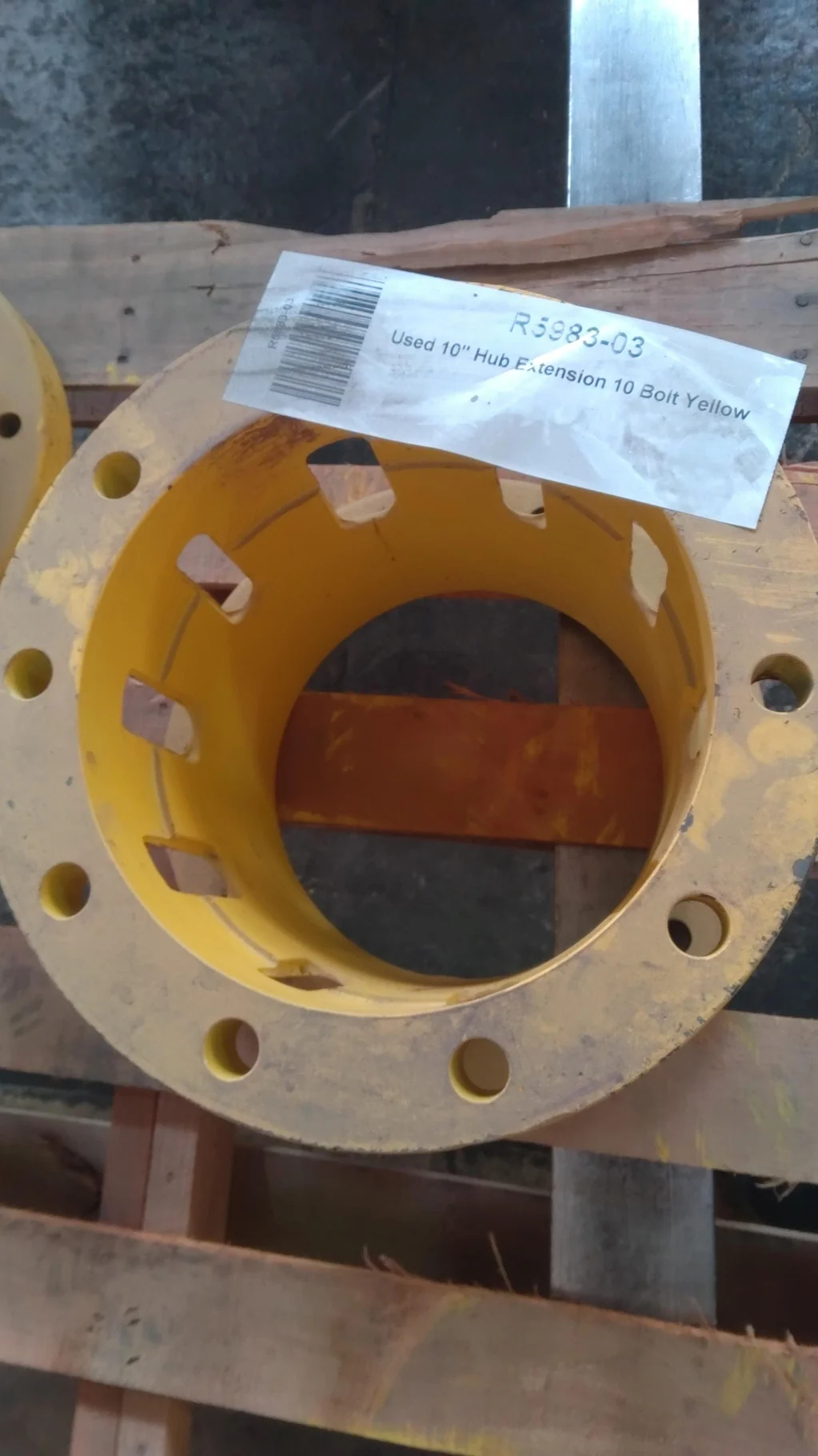 Used 10" Extension Hub 10 Bolt Yellow image 2