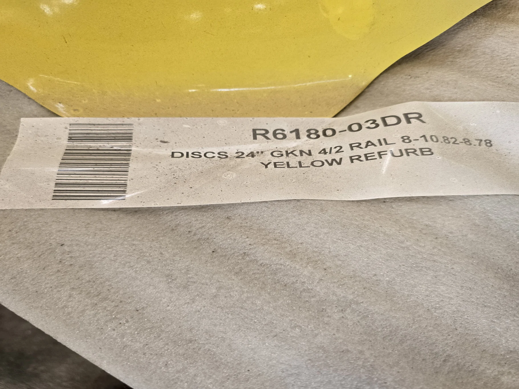 DISCS 24" GKN 4/2 RAIL 8-10.82-8.78 YELLOW RECONDITIONED image 3
