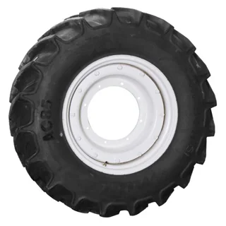 Take-Off 380/85R28 133A8/B Mitas AC85 TL R-1W 95-100% on 12 X 28 GKN 8-15.945-14.281 Rim & Rail Whit