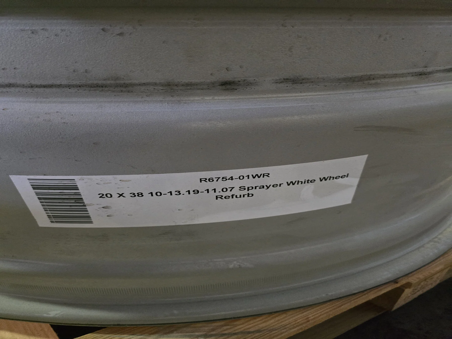 20 X 38 10-13.19-11.07 Sprayer White Wheel RECONDITIONED image 4