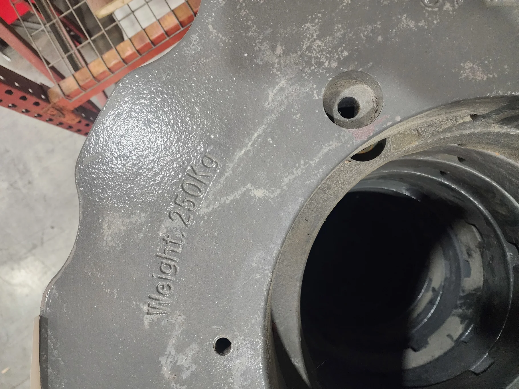 Used 250KG Agco Grey Wheel weights image 2