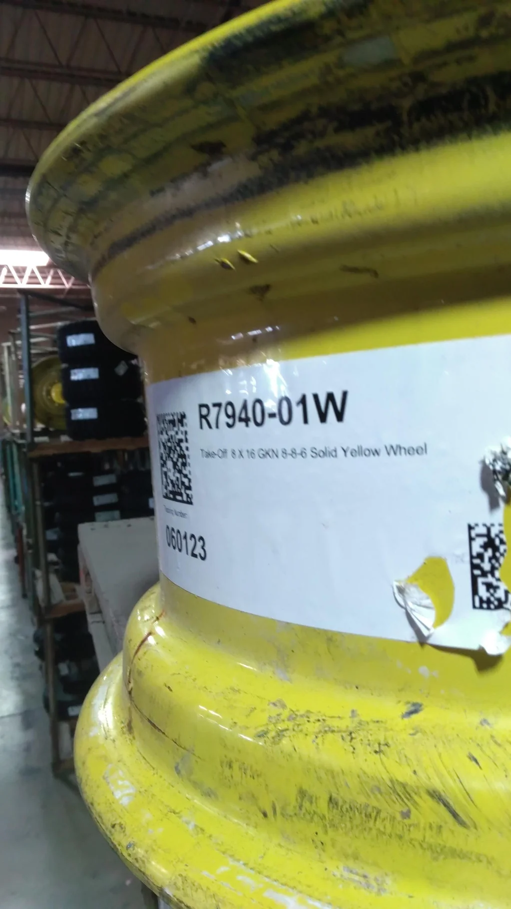 Take-Off  8 X 16 GKN 8-8-6 Solid Yellow Wheel