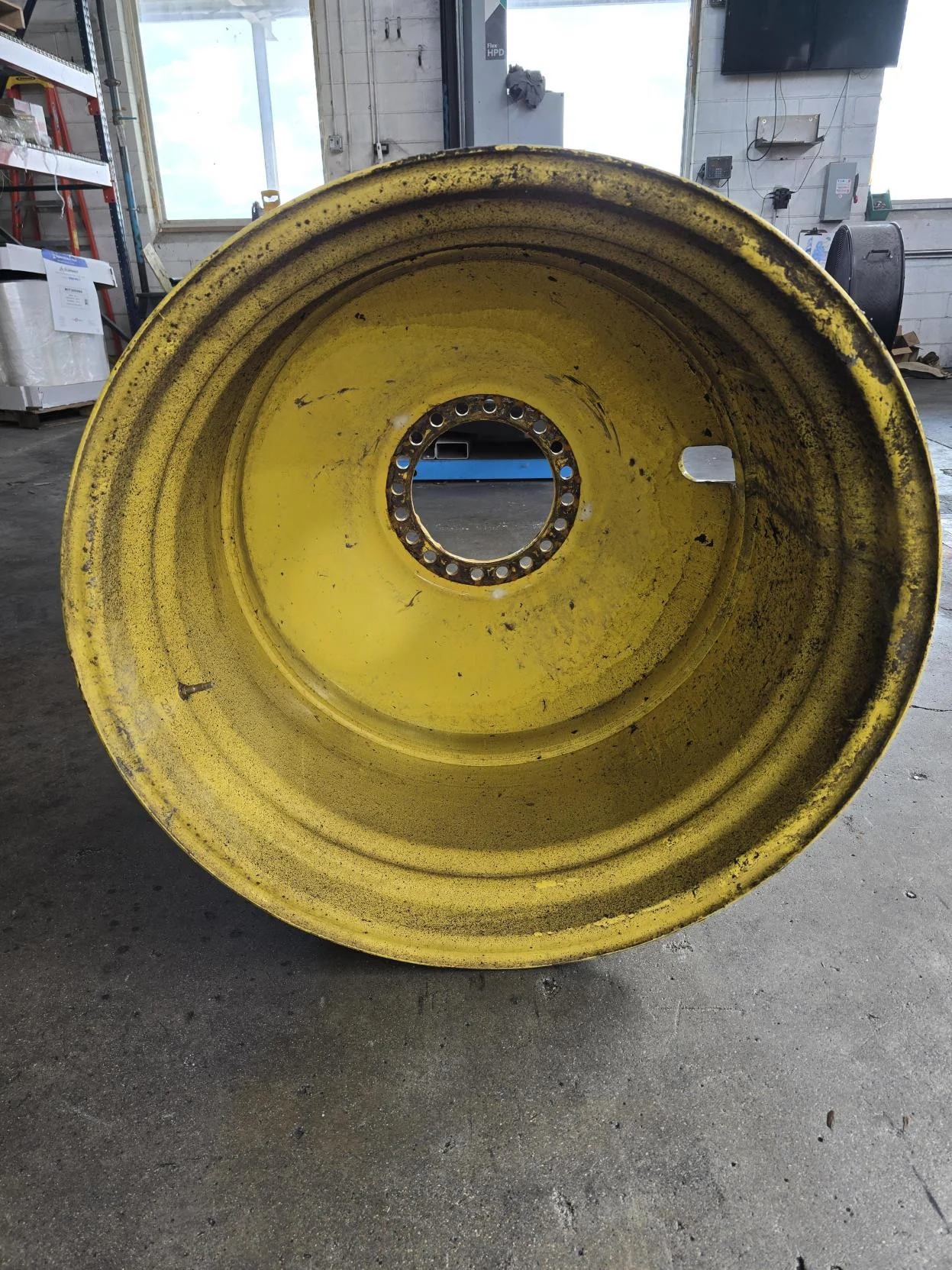 Used 23 X 38 10-13.189-11.07-14.37 Outside Dolly Dual Yellow Wheel