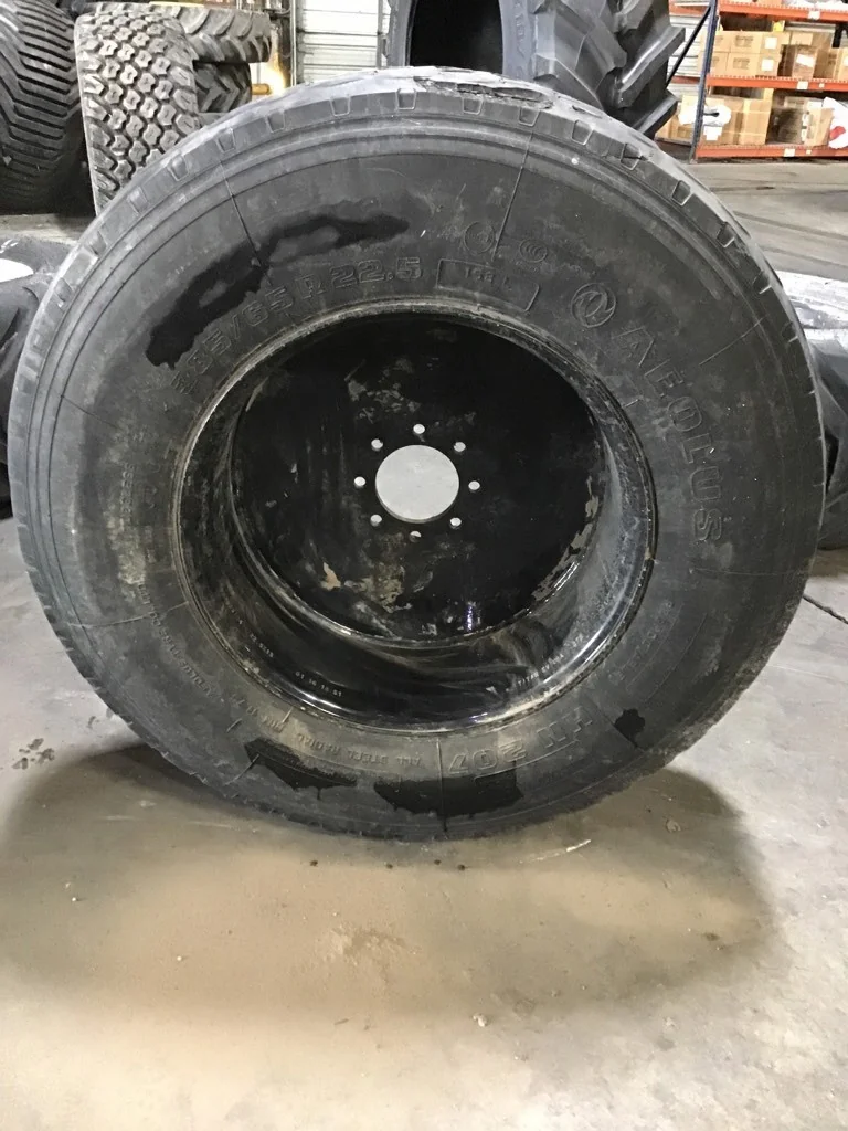 Used 13 X 22.5 8-6.5 Black Wheel