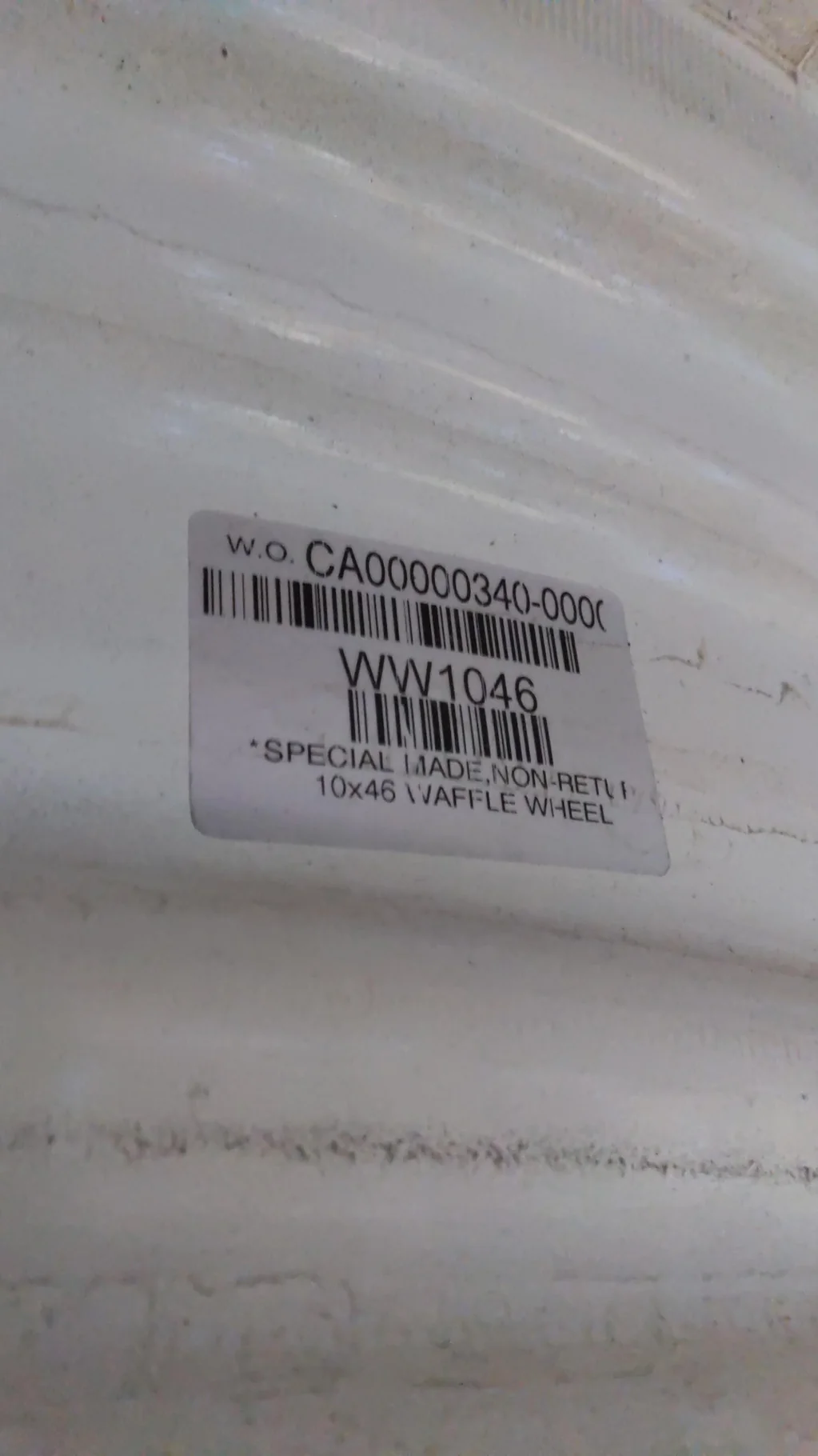 Used 10 X 46 8-8-5.5 (4" Draw) Waffle 3 Bolt Wheel w/ Disc