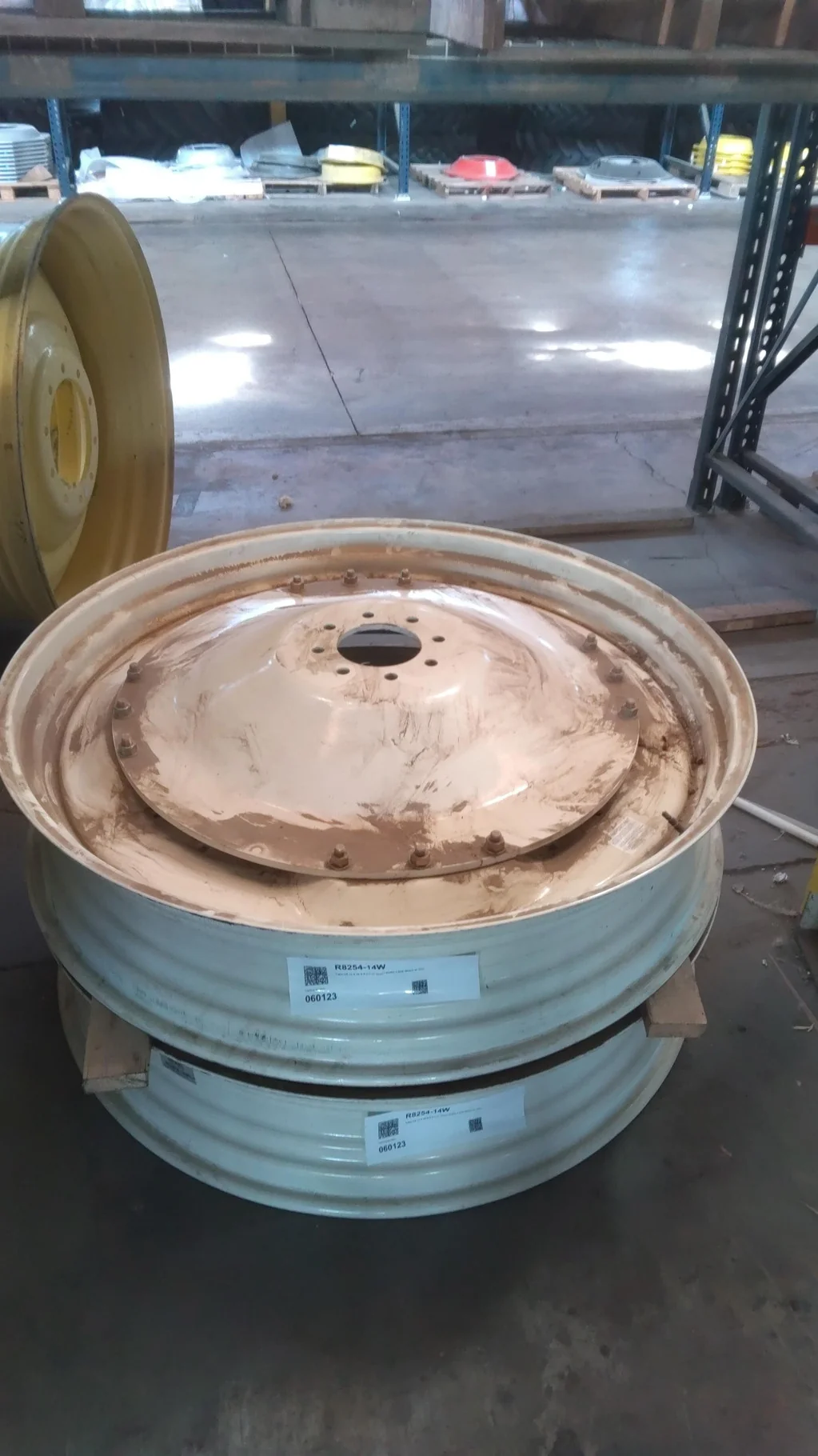 Used 10 X 46 8-8-5.5 (4" Draw) Waffle 3 Bolt Wheel w/ Disc image 2