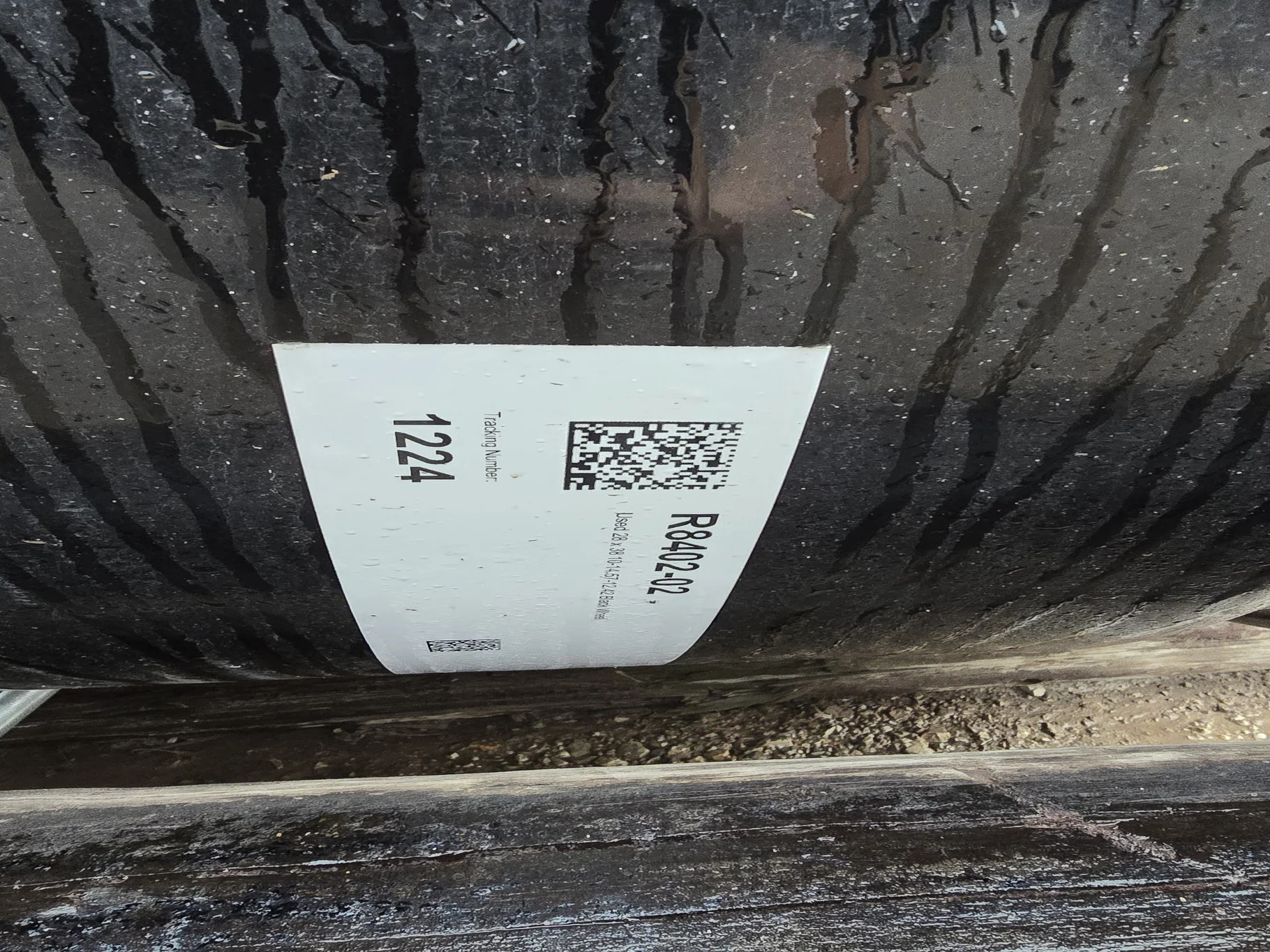 Used 28 x 38 10-14.57-12.42 Black Wheel