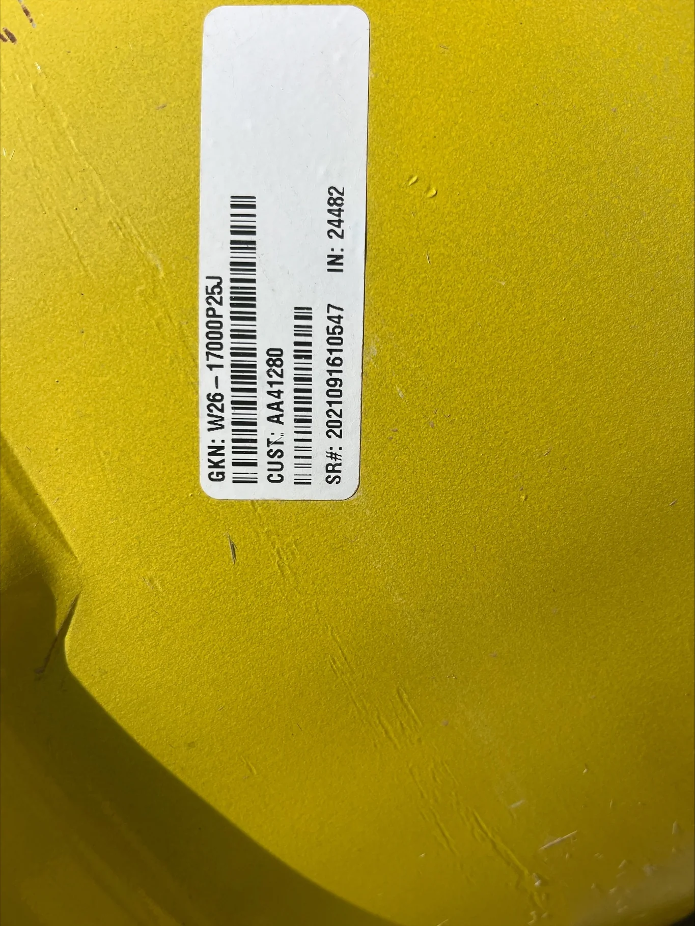 Take-Off 20 X 26 10-13.19-11.07 -7.25BS YELLOW WHEEL image 2