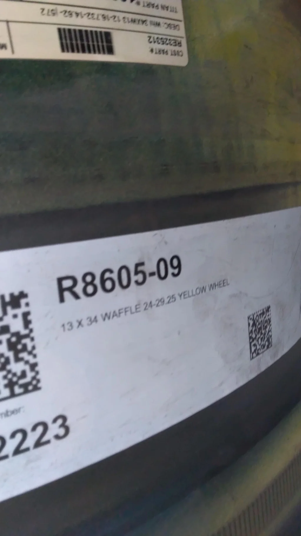Take-Off 13 X 34 WAFFLE 24-29.25 YELLOW WHEEL