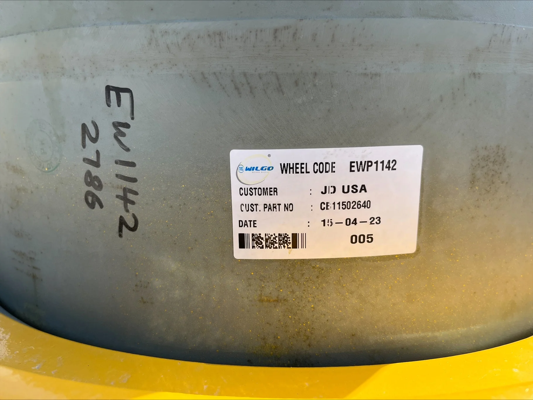 Take-Off 22 X 25 14-12-9.50 YELLOW WHEEL
