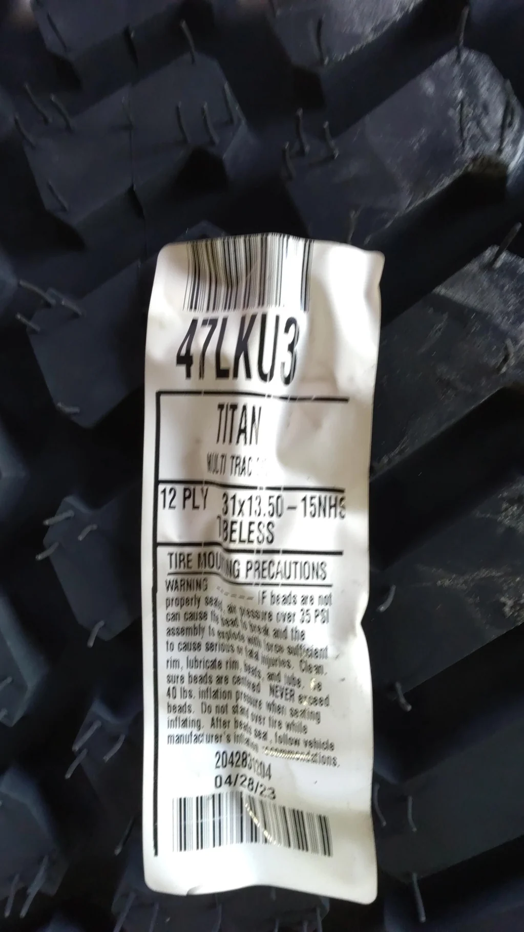 Take-Off 31X13.50-15/12 Titan Commercial Multi Trac C/S TL