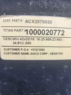 Take-Off 18 x 42 16-25.669-23.640-24.81 Gleaner Straddle Outer Dual Agco Silver Wheel image 3
