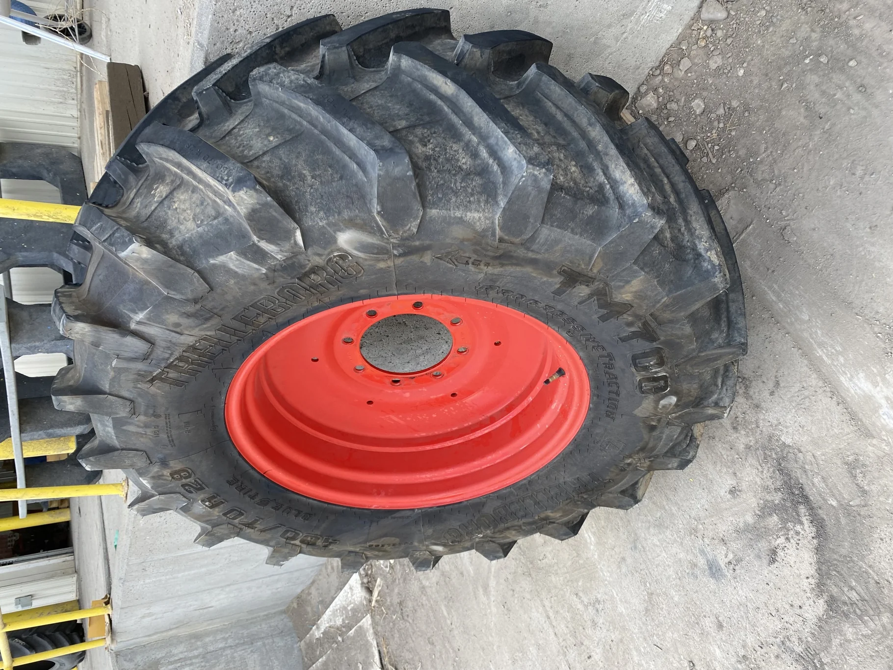 Used 580/70R38155D Trelleborg TM700 Progressive Traction R-1W  TL 90-95% On 18 X 38 8-10.82-8.7