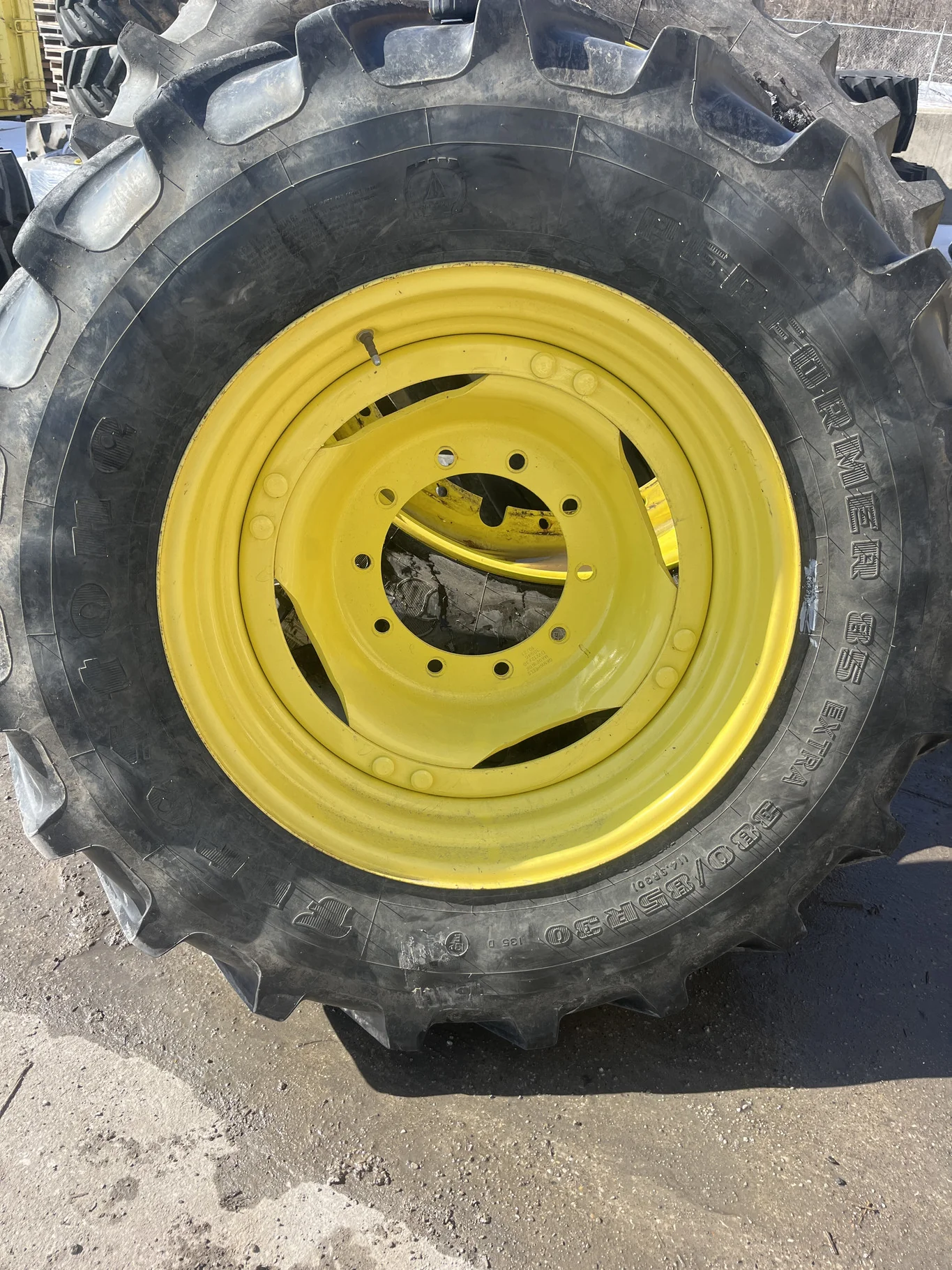 Used 380/85R30 132E Firestone Performer85 Extra TL R-1W 80-85% On 12 x 30 10-13.19-11.07 4" BS GKN