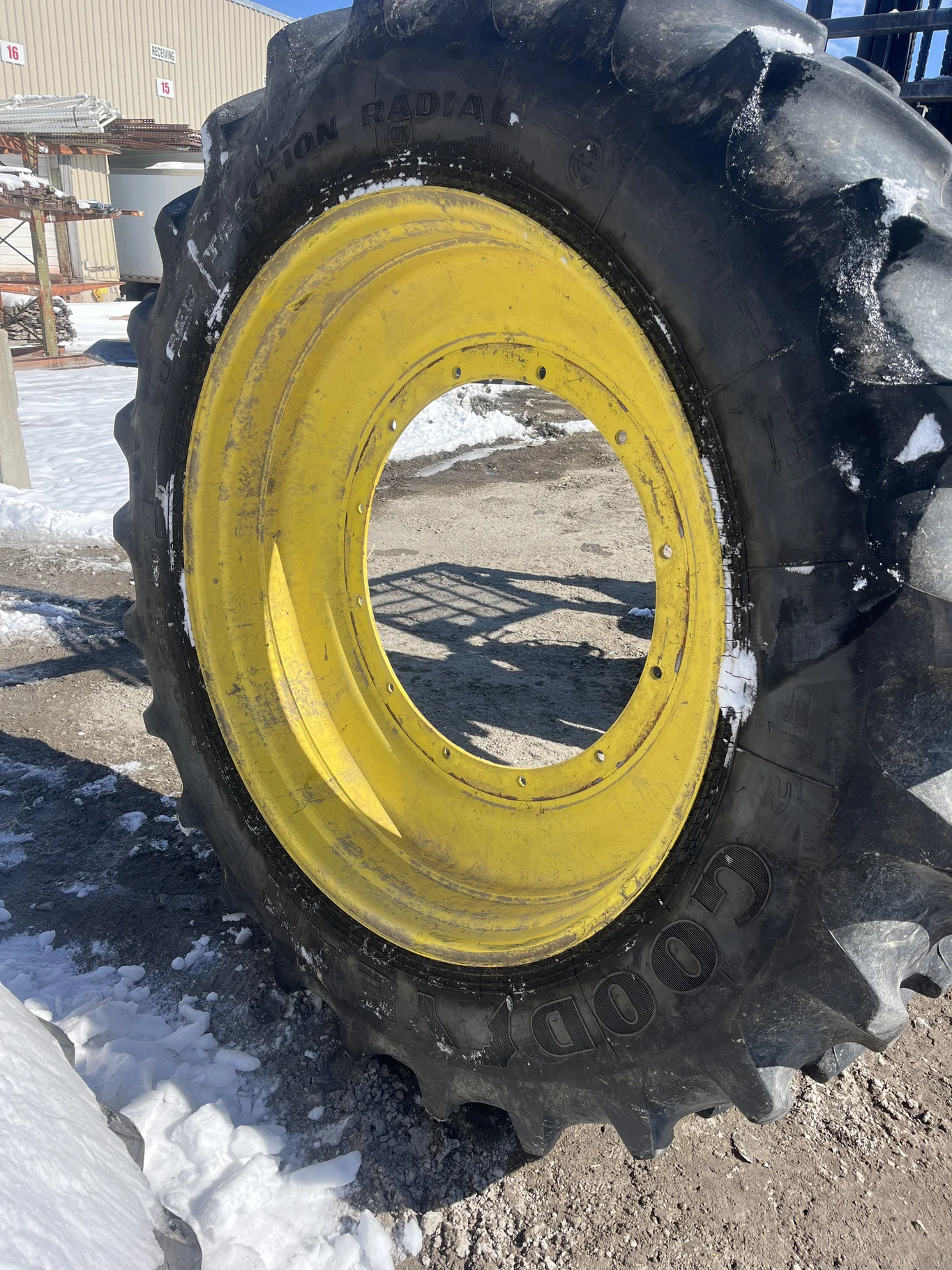 Used 480/80R50 176B Goodyear ST DT800 TL R-1W 80-85% On 15 x 50 12-32.047-30.078 11"BS Titan Yellow image 2