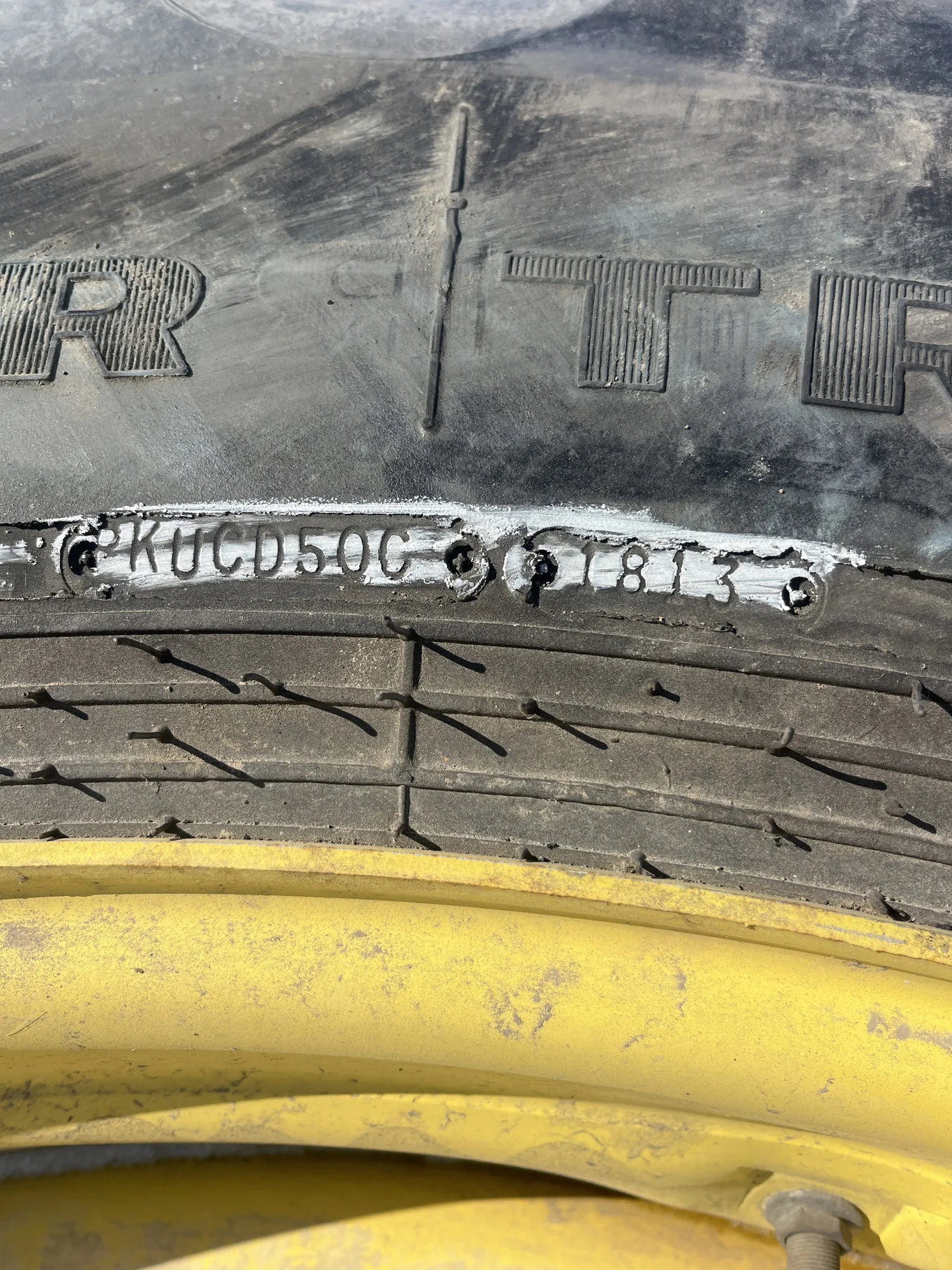 Used 480/80R50 176B Goodyear ST DT800 TL R-1W 80-85% On 15 x 50 12-32.047-30.078 11"BS Titan Yellow image 7