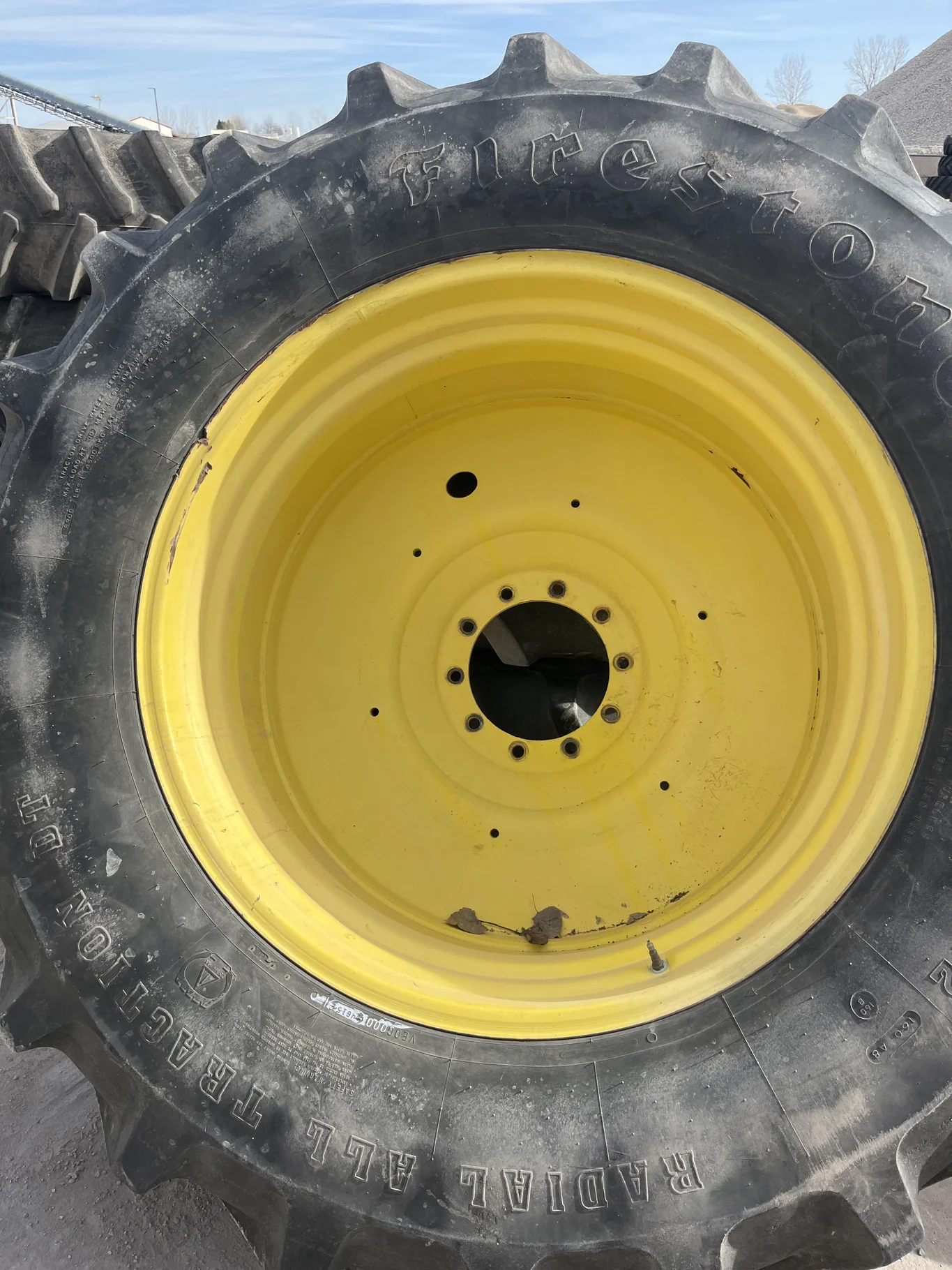 Used 620/70R42 160A8 Firestone Radial ATDT TL R-1W  80-85% On 20 x 42 10-13.19-11.07 -2"BS Titan