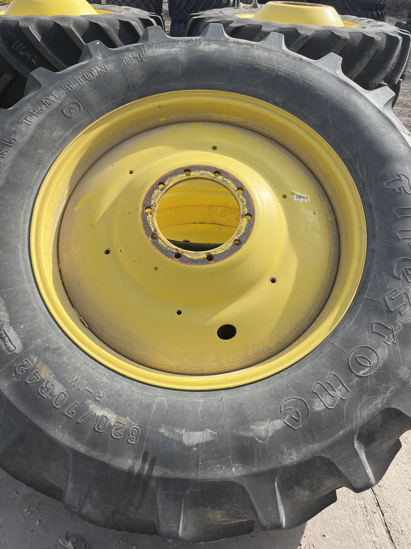 Used 620/70R42 160A8 Firestone Radial ATDT TL R-1W  80-85% On 20 x 42 10-13.19-11.07 -2"BS Titan image 2