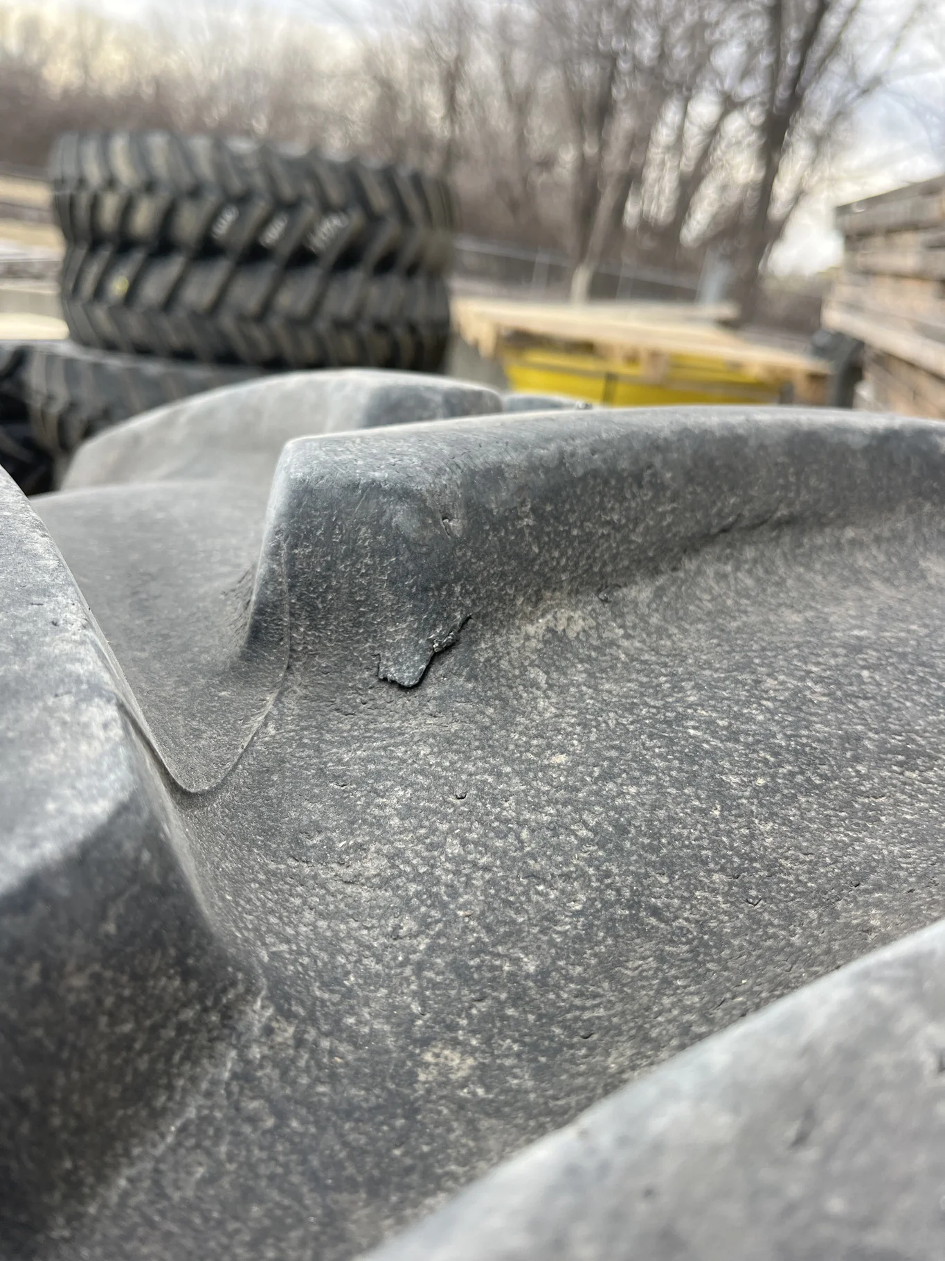 Used VF600/70R28 173D Goodyear Optitrac H+ TL R-1W 80-85% On 21 x 28 10-8.858-6.92 9"BS Titan Silver image 4